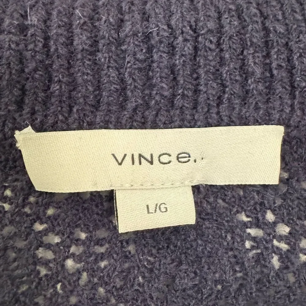 Vince Women's Lace Stitch Polo Sweater Size Large